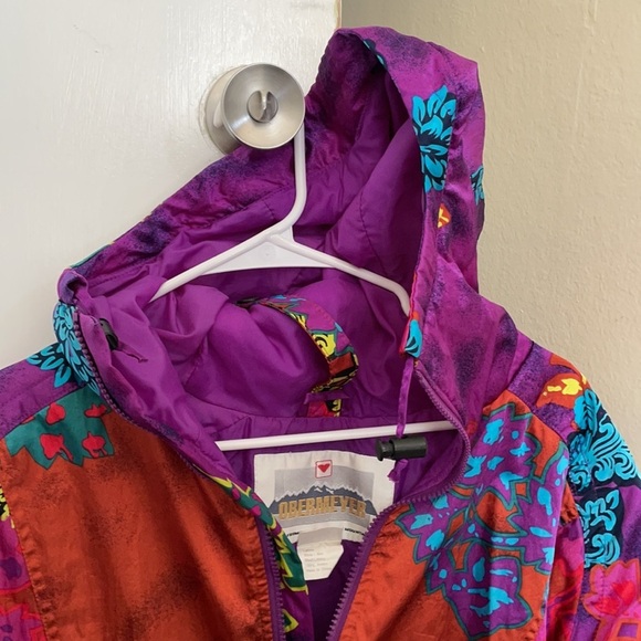 Vintage Obermeyer Half Zip Windbreaker with Insulated Hood - Picture 6 of 14